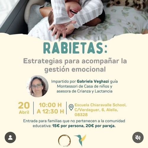 Charla taller: "Rabietas; estrategias para el acompañamiento de la gestión emocional"